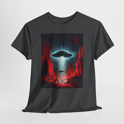 Taken, Unisex Heavy Cotton Tee, UFO inspired t-shirt, graphic design, art, png, t-shirts, tshirts, tee