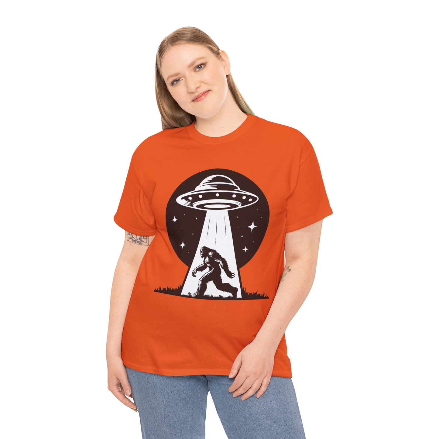Bigfoot UFO Unisex Tee Graphic Design T-Shirt, GraphicTees, png, sublimation