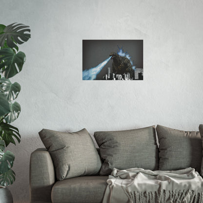 Godzilla Minus One, Fine Art Posters, Godzilla movie rendition, monsters, movies, posters, canvas, fine art, graphic design, png, CanvasPrints
