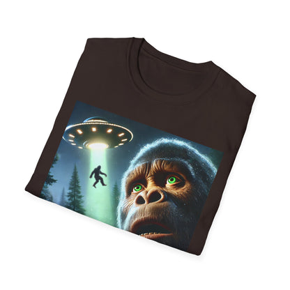 Bigfoot UFO Unisex T-Shirt, Funny Graphic Tee, Gift for Alien Lovers, Unique Summer Shirt, Casual Everyday Wear, t-shirt, tshirts, party, png, tshirt