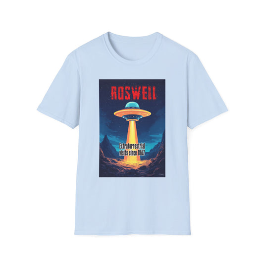 Roswell Alien Encounter Unisex T-Shirt, Retro Space UFO Tee, Sci-Fi Lovers Gift, Convention Wear, Extraterrestrial Tee, graphic design, png