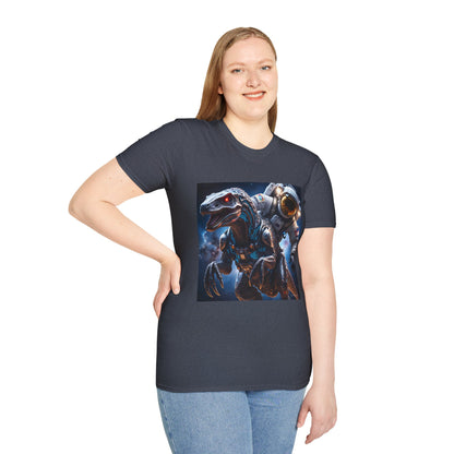Space Dinosaur Unisex Softstyle T-Shirt, Fun Gift for Kids, Science Fiction Tee, Unique Graphic Shirt, Cool Outfit for Parties, t-shirt, tshirt, png