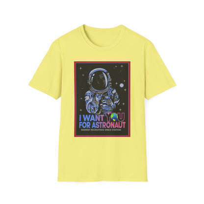 Astronaut Recruitment T-Shirt, Space Lover Gift, Unisex Tee, Science Fiction Apparel, Graphic Shirt, Outer Space Fashion, Graphic design