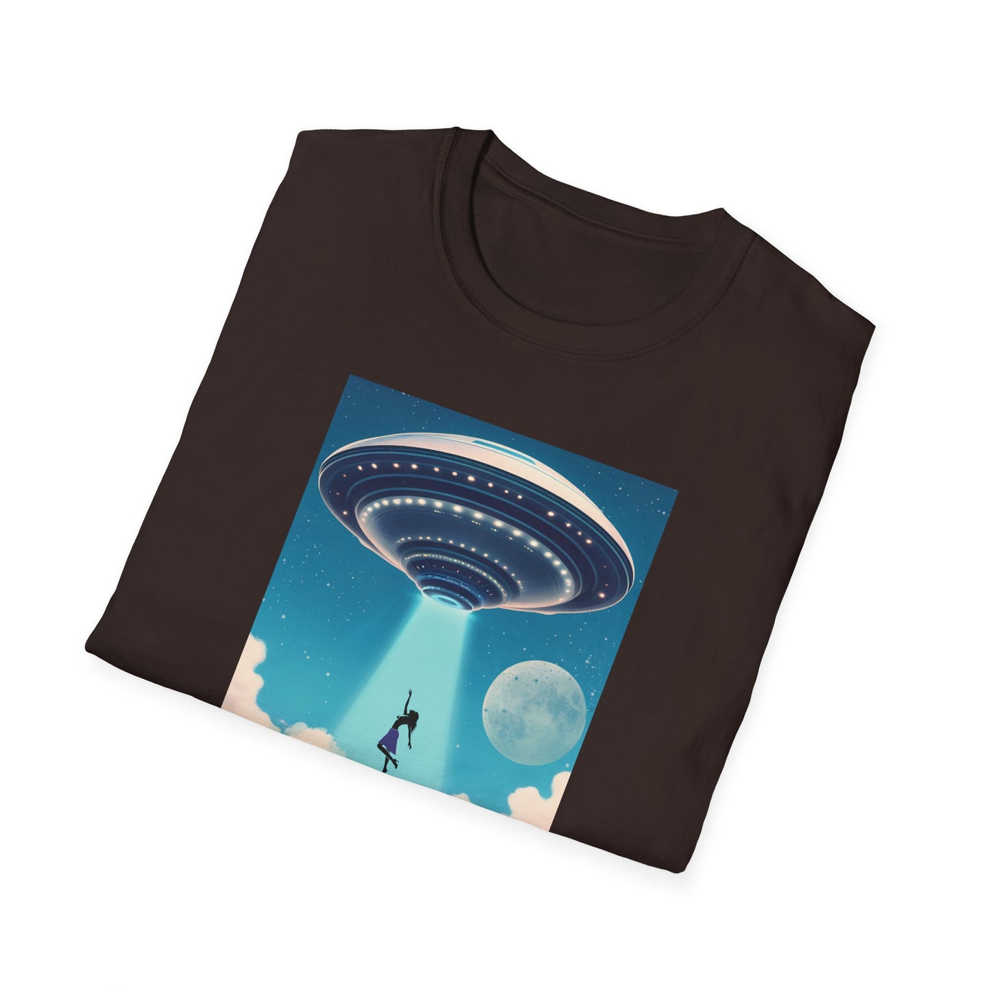 Cosmic Abduction Unisex T-Shirt | Space Alien Tee, UFO Graphic Shirt, Sci-Fi Fan Gift, Casual Style, Cool Vintage Look