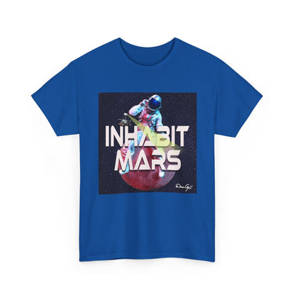Inhabit Mars, Unisex Heavy Cotton Tee, Space, SpaceX, Universe, UFO, multiverse, graphic design, png, graphic design, t-shirts, tee