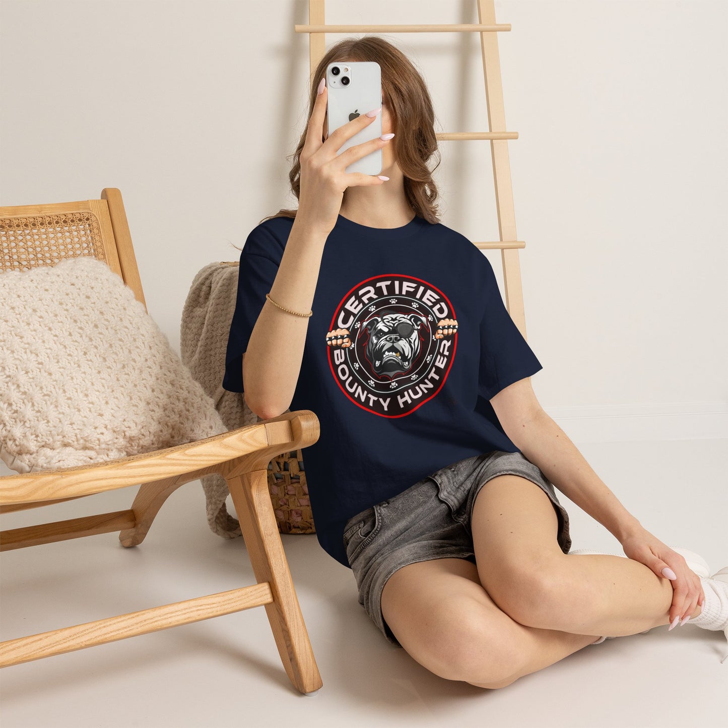 Certified Bounty Hunter, Unisex Heavy Cotton Tee, comedy, bulldog, print design, png, GraphicTees