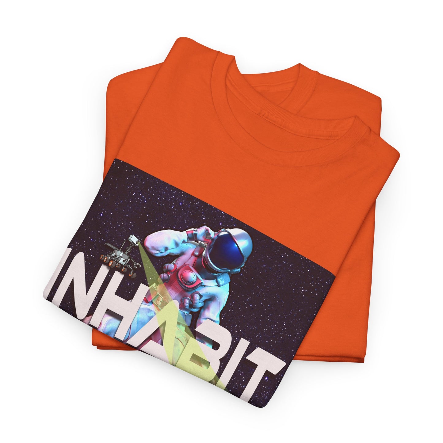 Inhabit Mars, Unisex Heavy Cotton Tee, Space, SpaceX, Universe, UFO, multiverse, graphic design, png, graphic design, t-shirts, tee