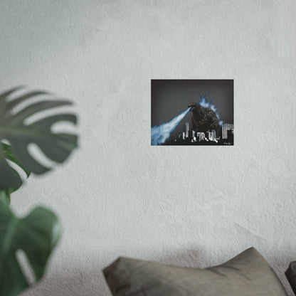 Godzilla Minus One, Fine Art Posters, Godzilla movie rendition, monsters, movies, posters, canvas, fine art, graphic design, png, CanvasPrints