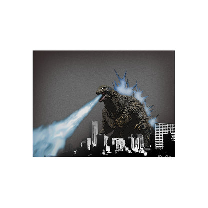 Godzilla Minus One, Fine Art Posters, Godzilla movie rendition, monsters, movies, posters, canvas, fine art, graphic design, png, CanvasPrints