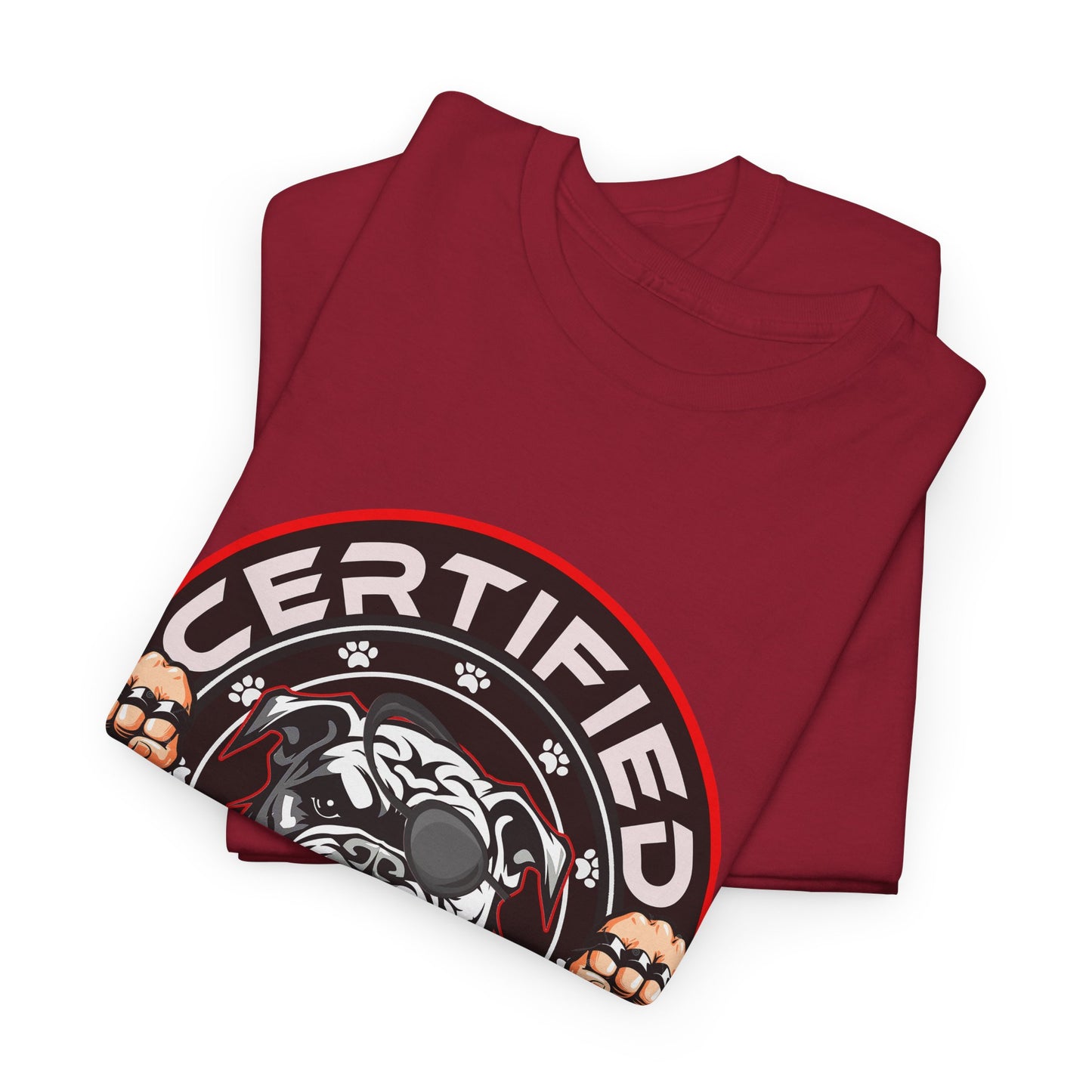 Certified Bounty Hunter, Unisex Heavy Cotton Tee, comedy, bulldog, print design, png, GraphicTees