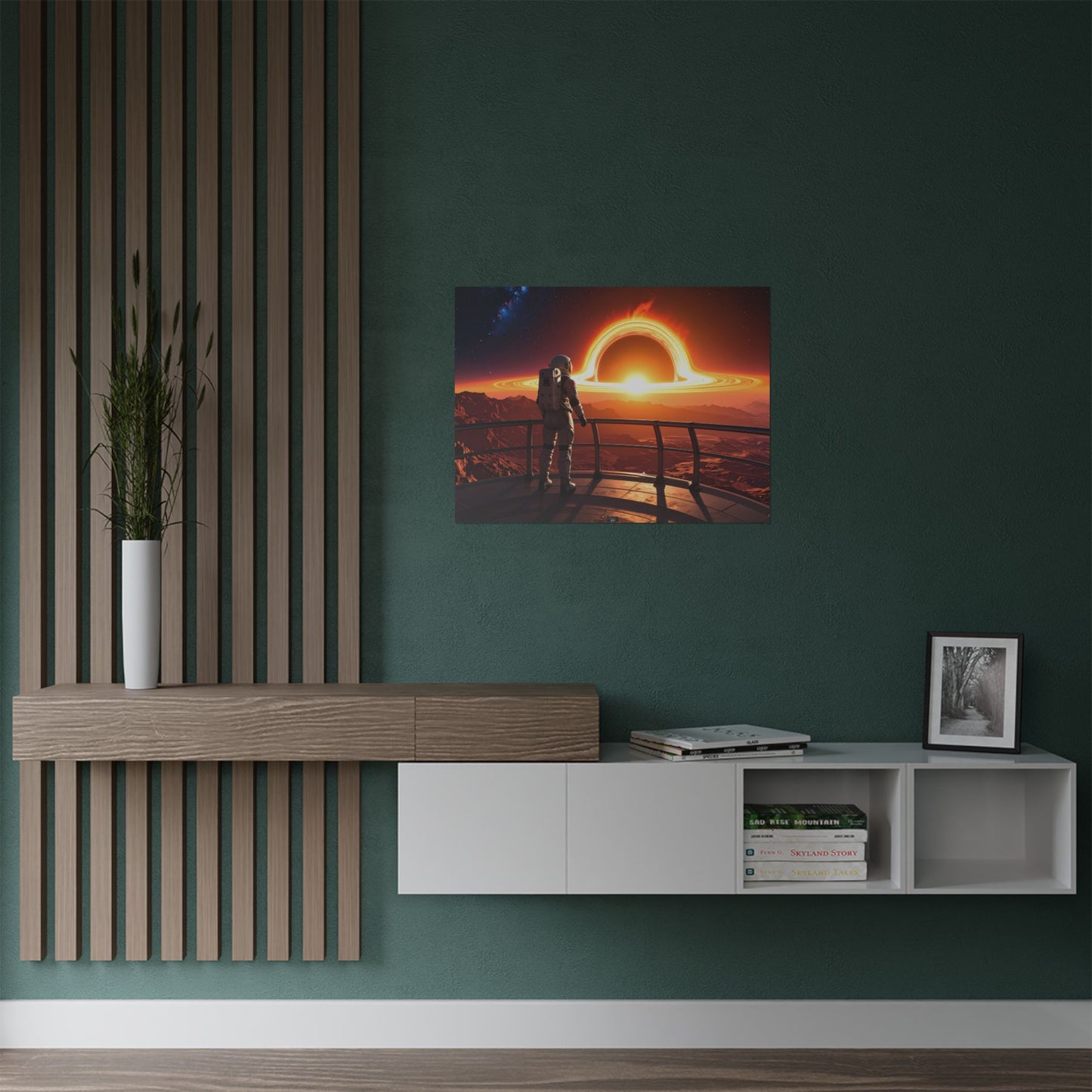 Astronaut Watching Blackhole, Satin Poster, Space Art Print, Cosmic Decor, Wall Art for Space Lovers, Unique Gift for Astronaut Fans, t-shirts, tshirts, tees