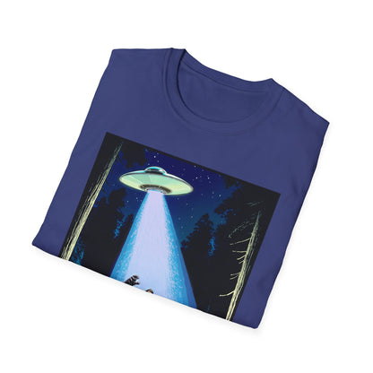 Bigfoot Probe Unisex Softstyle T-Shirt - Fun UFO Graphic Tee, Perfect Gift, Halloween, Nerd Culture, Outdoors, Alien, Graphic tees, t-shirts, Graphic design, t-shirts, tees