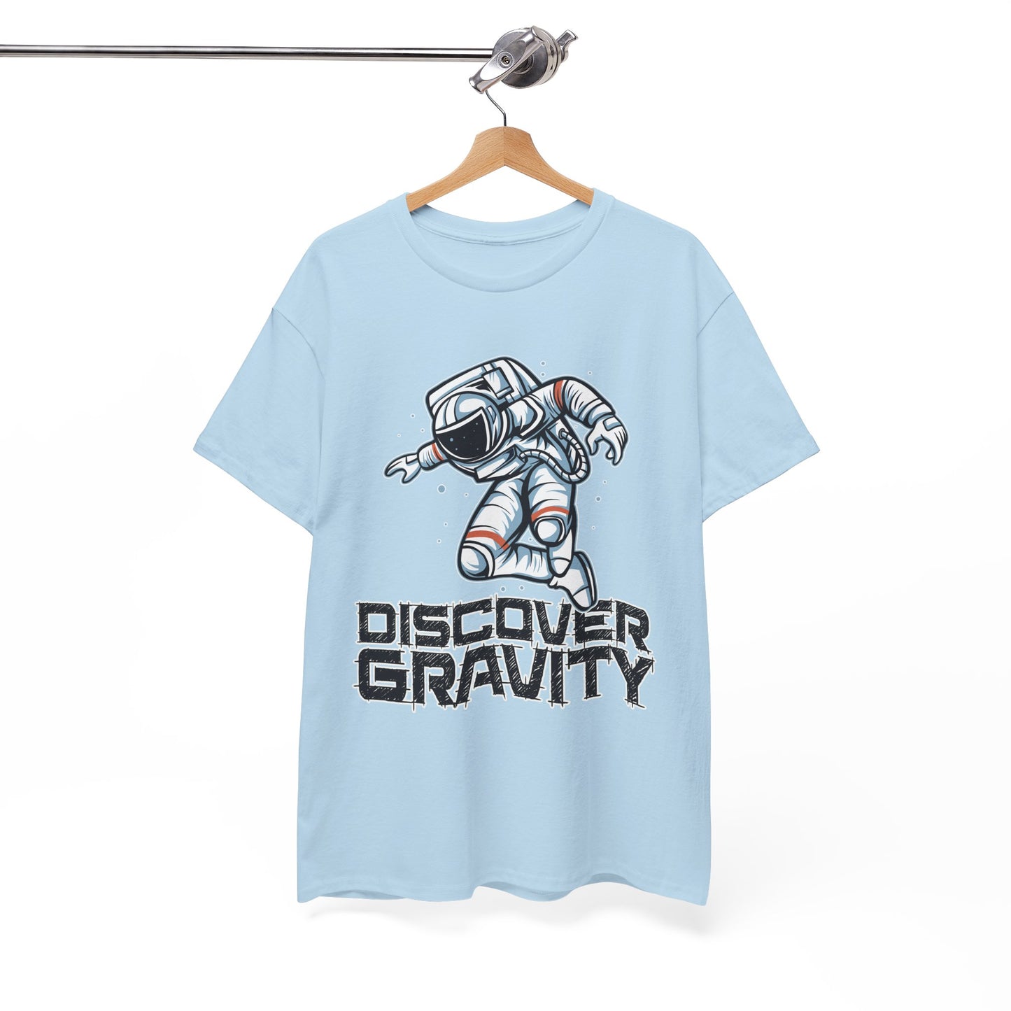 Discover Gravity. Unisex Heavy Cotton Tee - Fun Astronaut, Astronomy Graphic Tee - Unisex graphic design, png Express Delivery available