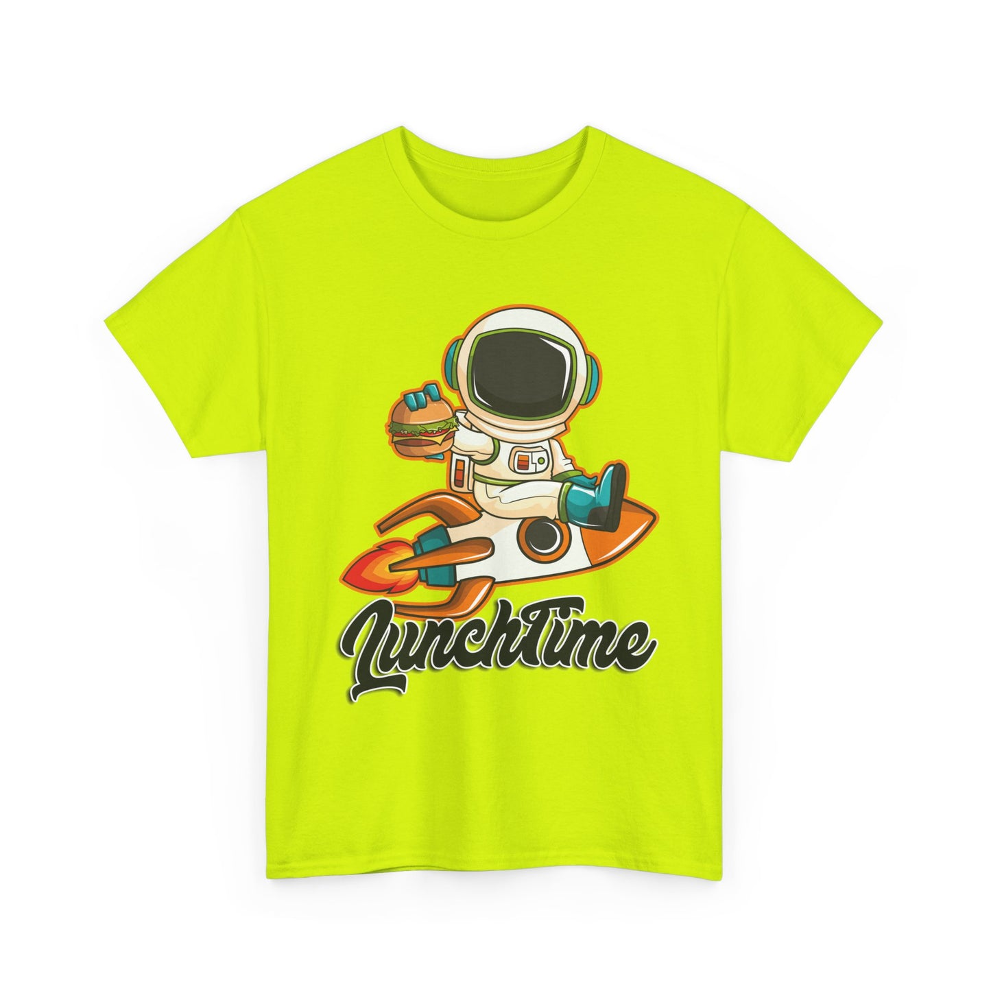 Astronaut Lunchtime Unisex Heavy Cotton Tee - Fun Graphic T-Shirt for Space Lovers, GraphicTees, png, t-shirts, tshirts