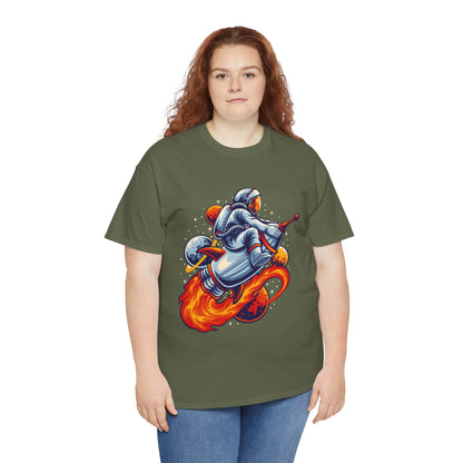 Retro Space Explorer Unisex Heavy Cotton Tee, graphic designed, tees, t-shirt, t-shirts, png