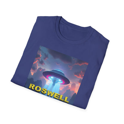 Roswell Probed Retro T-Shirt - Alien UFO Lover Gift, Sci-Fi Apparel, Extraterrestrial Tee, Unisex Softstyle Clothing, graphic design, png