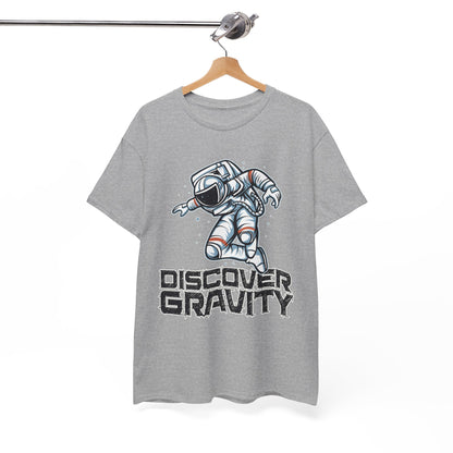 Discover Gravity. Unisex Heavy Cotton Tee - Fun Astronaut, Astronomy Graphic Tee - Unisex graphic design, png Express Delivery available
