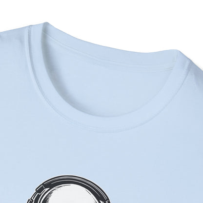 DJ Alien Graphic T-Shirt | Unisex Softstyle Tee for Music Lovers, Gifts for DJs, Cool Casual Wear, Festival Apparel, Unique Alien Design