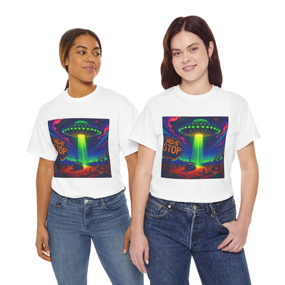 Area 51 Stop UFO Abduction T-Shirt — Neon Alien Invasion Tee