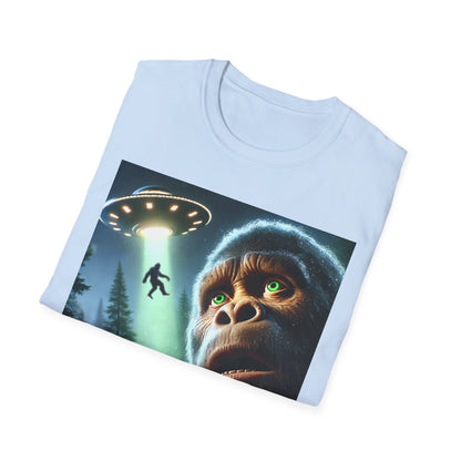 Bigfoot UFO Unisex T-Shirt, Funny Graphic Tee, Gift for Alien Lovers, Unique Summer Shirt, Casual Everyday Wear, t-shirt, tshirts, party, png, tshirt