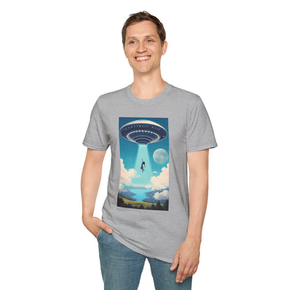 Cosmic Abduction Unisex T-Shirt | Space Alien Tee, UFO Graphic Shirt, Sci-Fi Fan Gift, Casual Style, Cool Vintage Look