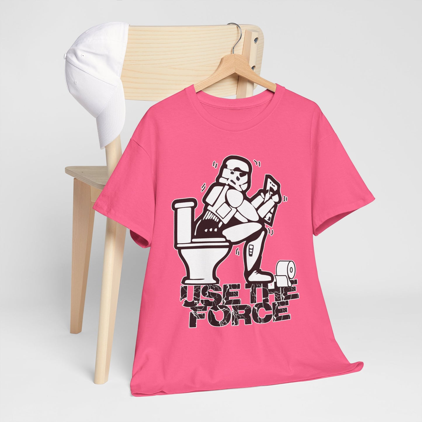 Use The Force, Unisex Heavy Cotton Tee, Star Wars, funny, restroom jokes, graphic design, png
