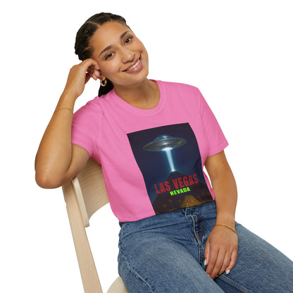 Luxor UFO, Las Vegas UFO Unisex Softstyle T-Shirt - Retro Nevada Design, graphic design, t-shirts, tshirts, tees, GraphicTees, png