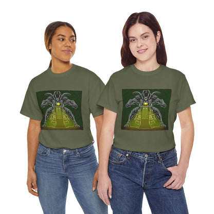 Alien Biker Neon Sci‑Fi Motorcycle T-Shirt