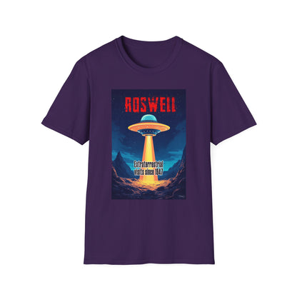 Roswell Alien Encounter Unisex T-Shirt, Retro Space UFO Tee, Sci-Fi Lovers Gift, Convention Wear, Extraterrestrial Tee, graphic design, png