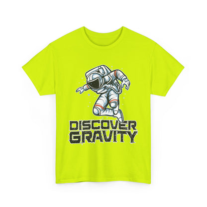 Discover Gravity. Unisex Heavy Cotton Tee - Fun Astronaut, Astronomy Graphic Tee - Unisex graphic design, png Express Delivery available