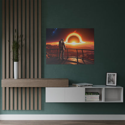 Astronaut Watching Blackhole, Satin Poster, Space Art Print, Cosmic Decor, Wall Art for Space Lovers, Unique Gift for Astronaut Fans, t-shirts, tshirts, tees