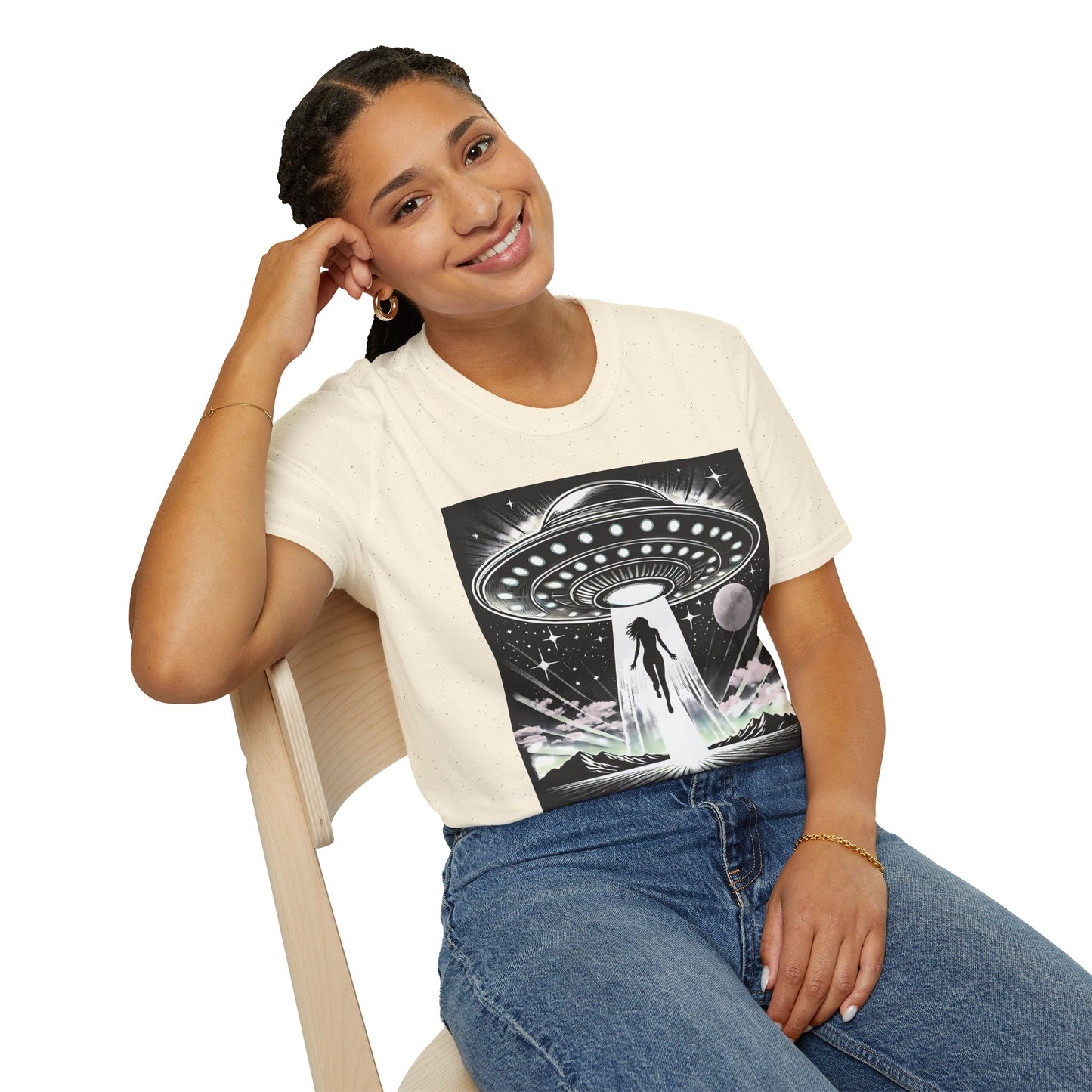 Cosmic Alien Abduction T-Shirt, Retro UFO Shirt, t-shirts, tshirts, Space Enthusiast Apparel, Graphic Tee, Gift for Sci-Fi Lovers, tees, png