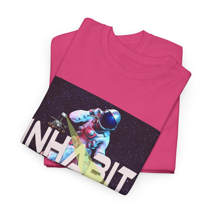 Inhabit Mars, Unisex Heavy Cotton Tee, Space, SpaceX, Universe, UFO, multiverse, graphic design, png, graphic design, t-shirts, tee
