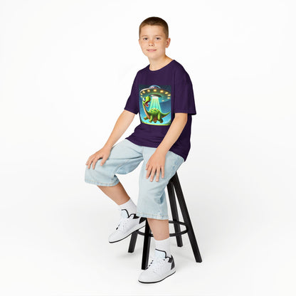 Dinosaur UFO Kids Tee, Fun Graphic Shirt for Boys and Girls, Perfect for Birthdays, Parties, Casual Wear, Gifts, tshirt, t-shirt