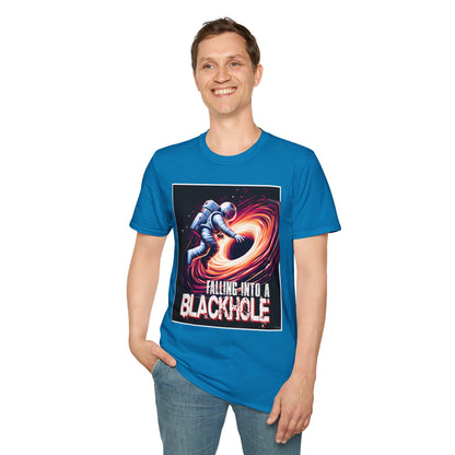 Falling Into a Blackhole Unisex Softstyle, T-Shirt, Space Lover Gift, Sci-Fi Tee, Astronomy Shirt, Creative Graphic T-Shirt, Gift Astronaut