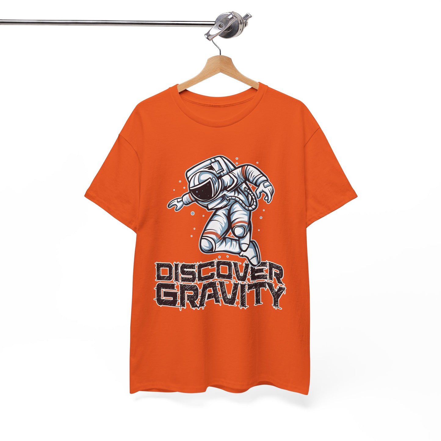Discover Gravity. Unisex Heavy Cotton Tee - Fun Astronaut, Astronomy Graphic Tee - Unisex graphic design, png Express Delivery available