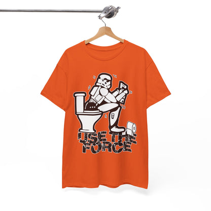 Use The Force, Unisex Heavy Cotton Tee, Star Wars, funny, restroom jokes, graphic design, png