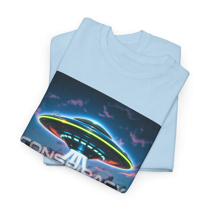 Retro Neon Alien UFO T-Shirt — "Conspiracy at DC" Graphic Tee