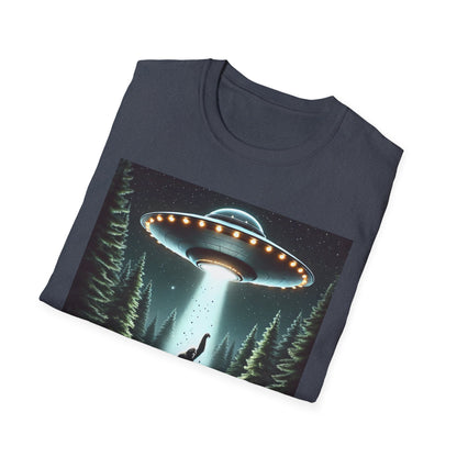 Funny UFO Abduction Unisex T-Shirt, Alien Theme Tee, Gift for Sci-Fi Lovers, Cool Graphic Shirt, Quirky Apparel, Unique Vintage Style