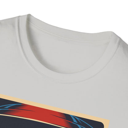 Cosmic Alien Peace Unisex Softstyle T-Shirt, Vintage UFO Tee, Space Lover Gift, Sci-Fi Fan Shirt, Trendy Graphic Tee, GraphicTees, t-shirts