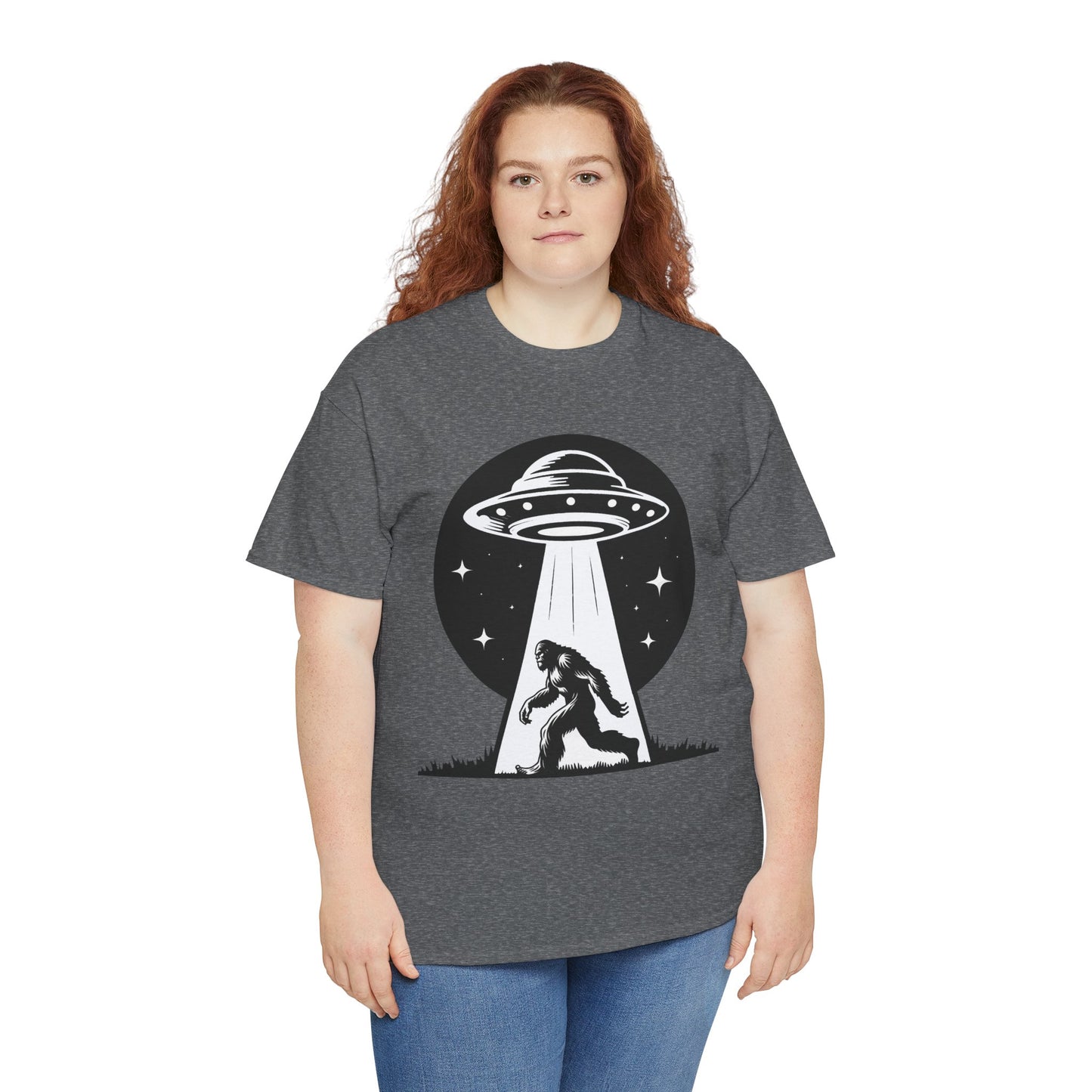 Bigfoot UFO Unisex Tee Graphic Design T-Shirt, GraphicTees, png, sublimation