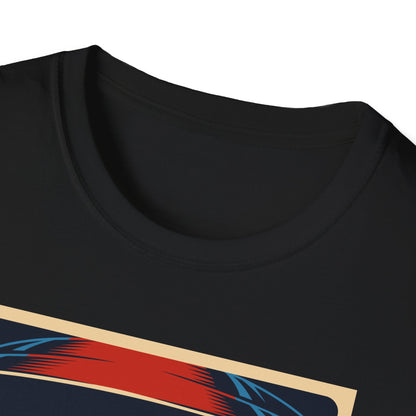 Cosmic Alien Peace Unisex Softstyle T-Shirt, Vintage UFO Tee, Space Lover Gift, Sci-Fi Fan Shirt, Trendy Graphic Tee, GraphicTees, t-shirts