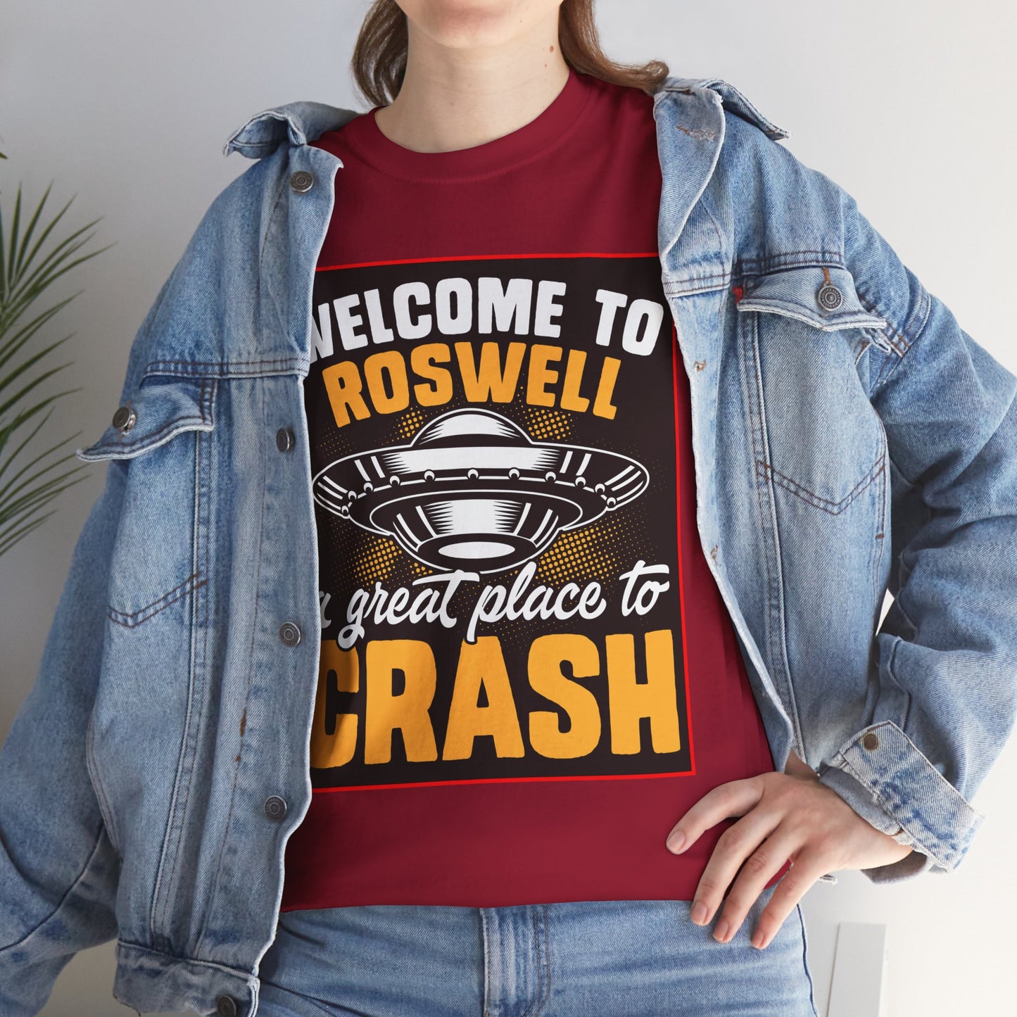 Roswell, UFO, Unisex Heavy Cotton Tee, graphic design, png, t-shirts, t-shirt, tshirts