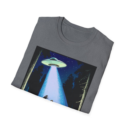 Bigfoot Probe Unisex Softstyle T-Shirt - Fun UFO Graphic Tee, Perfect Gift, Halloween, Nerd Culture, Outdoors, Alien, Graphic tees, t-shirts, Graphic design, t-shirts, tees