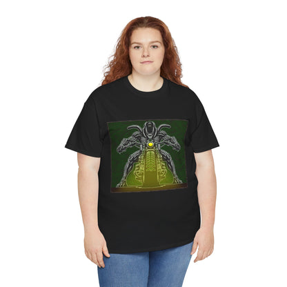 Alien Biker Neon Sci‑Fi Motorcycle T-Shirt
