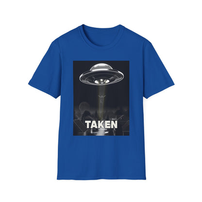 Taken 3, Alien Theme Unisex Softstyle T-Shirt, Fun Graphic Tee for UFO Lovers, Great for Casual Wear, Gifts for Sci-Fi Fans, Cool Shirt