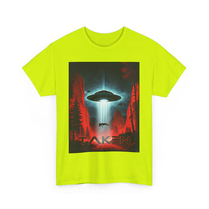 Taken, Unisex Heavy Cotton Tee, UFO inspired t-shirt, graphic design, art, png, t-shirts, tshirts, tee