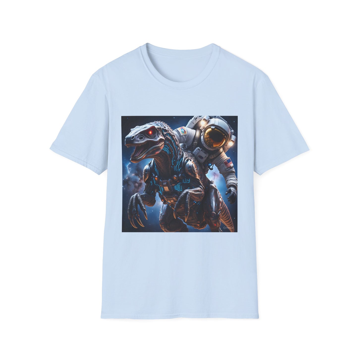 Space Dinosaur Unisex Softstyle T-Shirt, Fun Gift for Kids, Science Fiction Tee, Unique Graphic Shirt, Cool Outfit for Parties, t-shirt, tshirt, png