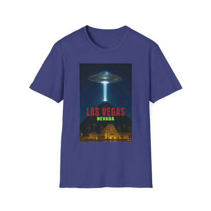 Luxor UFO, Las Vegas UFO Unisex Softstyle T-Shirt - Retro Nevada Design, graphic design, t-shirts, tshirts, tees, GraphicTees, png