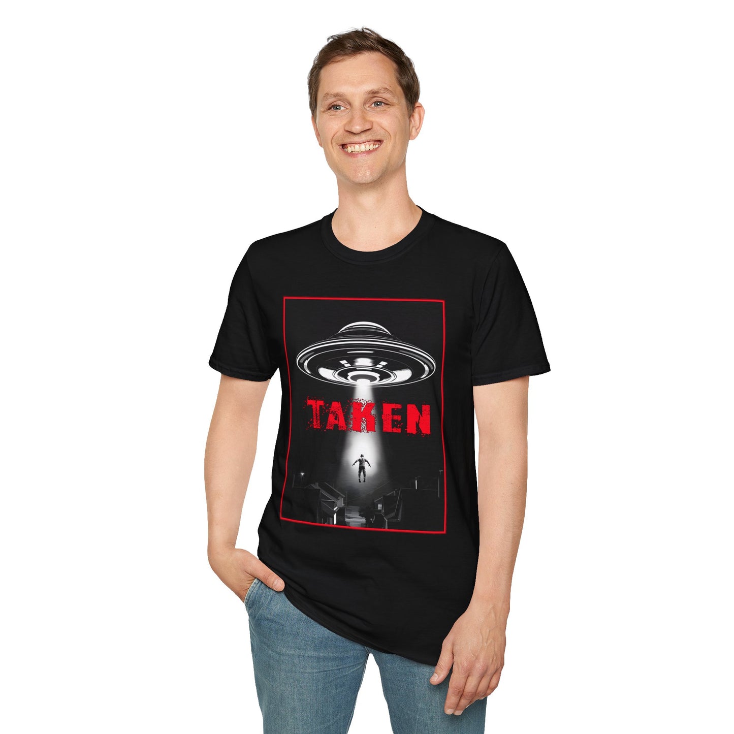 Taken, Alien Abduction, Unisex T-Shirt, Taken Graphic Tee, UFO Gift, Casual Wear, Sci-Fi Fan Apparel, Fun Statement Shirt, GraphicTees